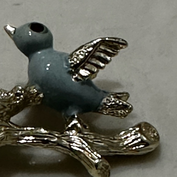 Vintage Gerrys Brooch Pin Bird With Nest Faux Pearl Eggs Signed - Picture 6 of 10